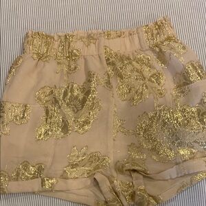Wilfred Gold Floral High Waist Women's Shorts